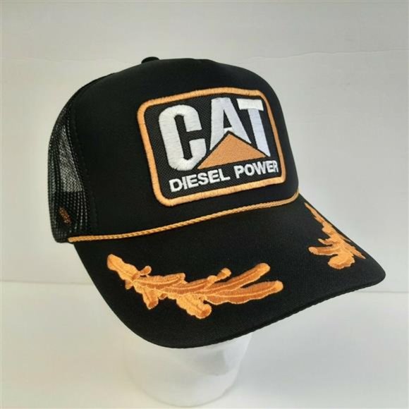 Vintage Style CAT Diesel Power Embroidered Patch Foam Curved Bill Trucker Mesh main image 4